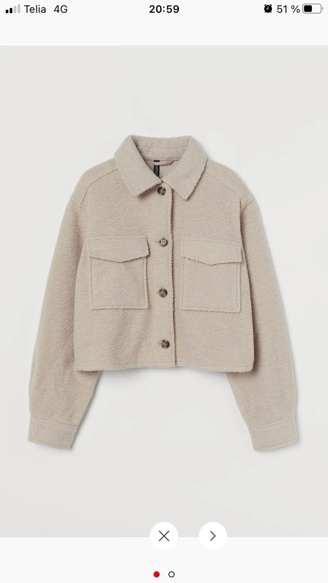 Croppad skjortjacka från HM