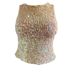 Peachy glitter topp  - Står ingen storlek, sitter som M. Kontakta vid intresse <3