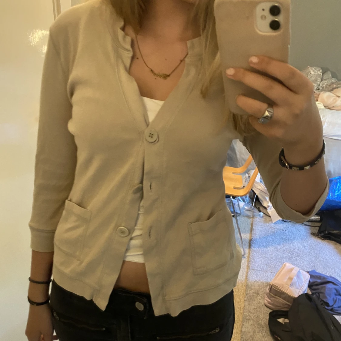 Trekvartsärmd kofta  - 91