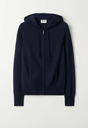 Mörkblå soft goat zip up - Mörkblå soft goat zip up i kashmir Strl S💕