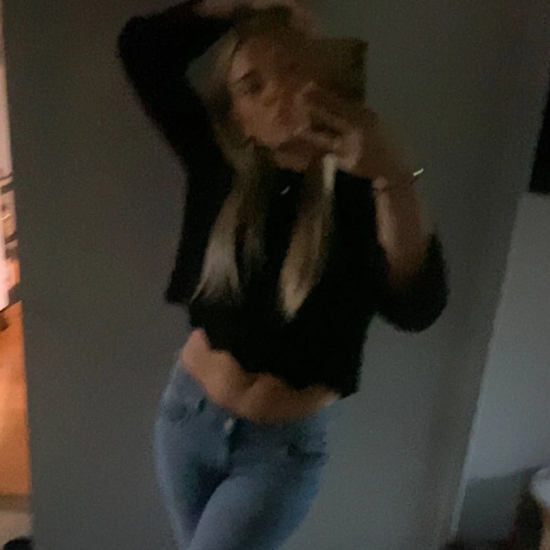 Svart Stickad Tröja - 90