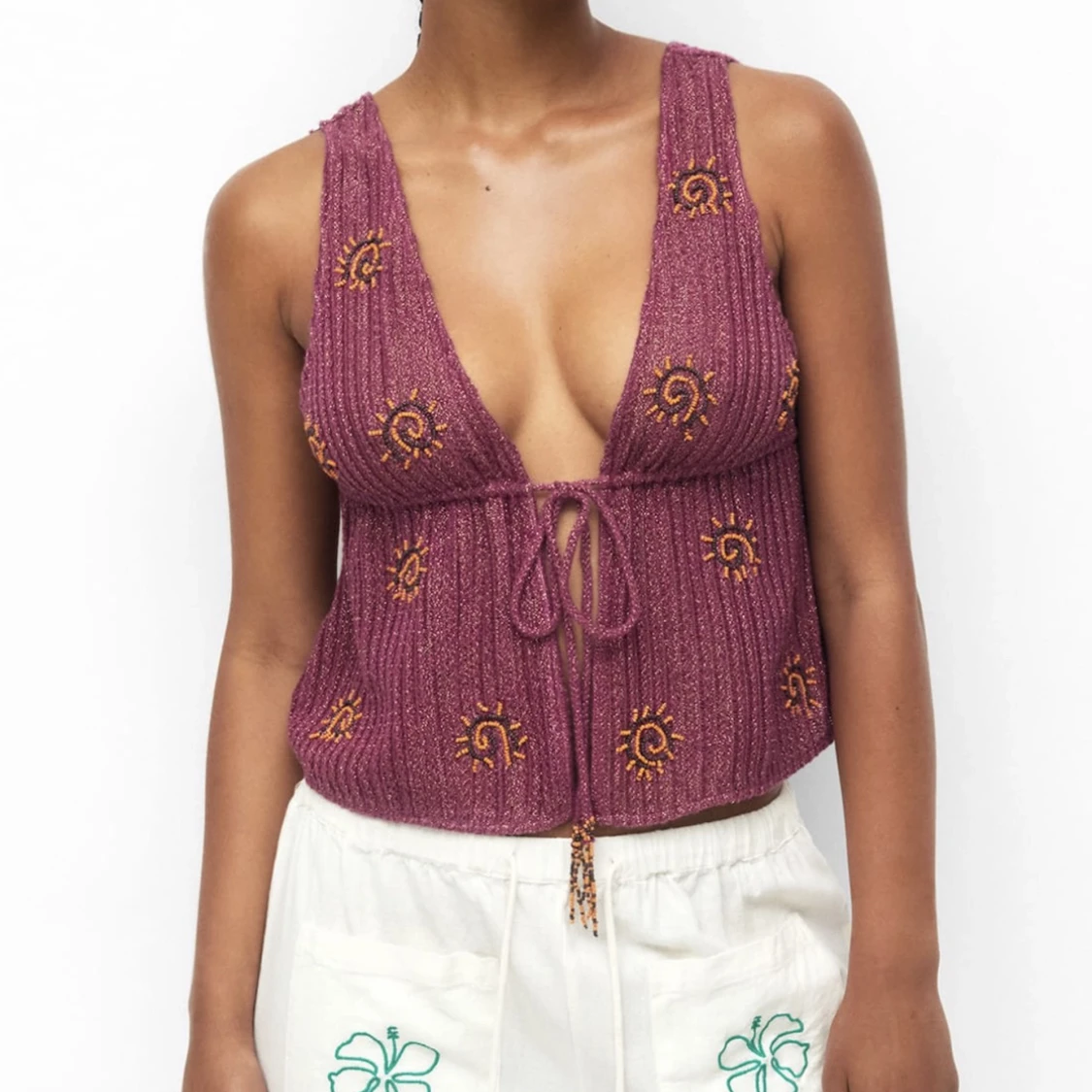 Rustik topp med broderi