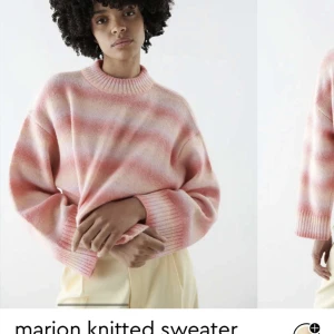 Stickad rosa tröja 🌸 - Rosa stickad tröja från ginatricot. Använd vid fåtal tillfällen och i fint skick. Nypris 450kr. Super fina färger och skönt material 🌸