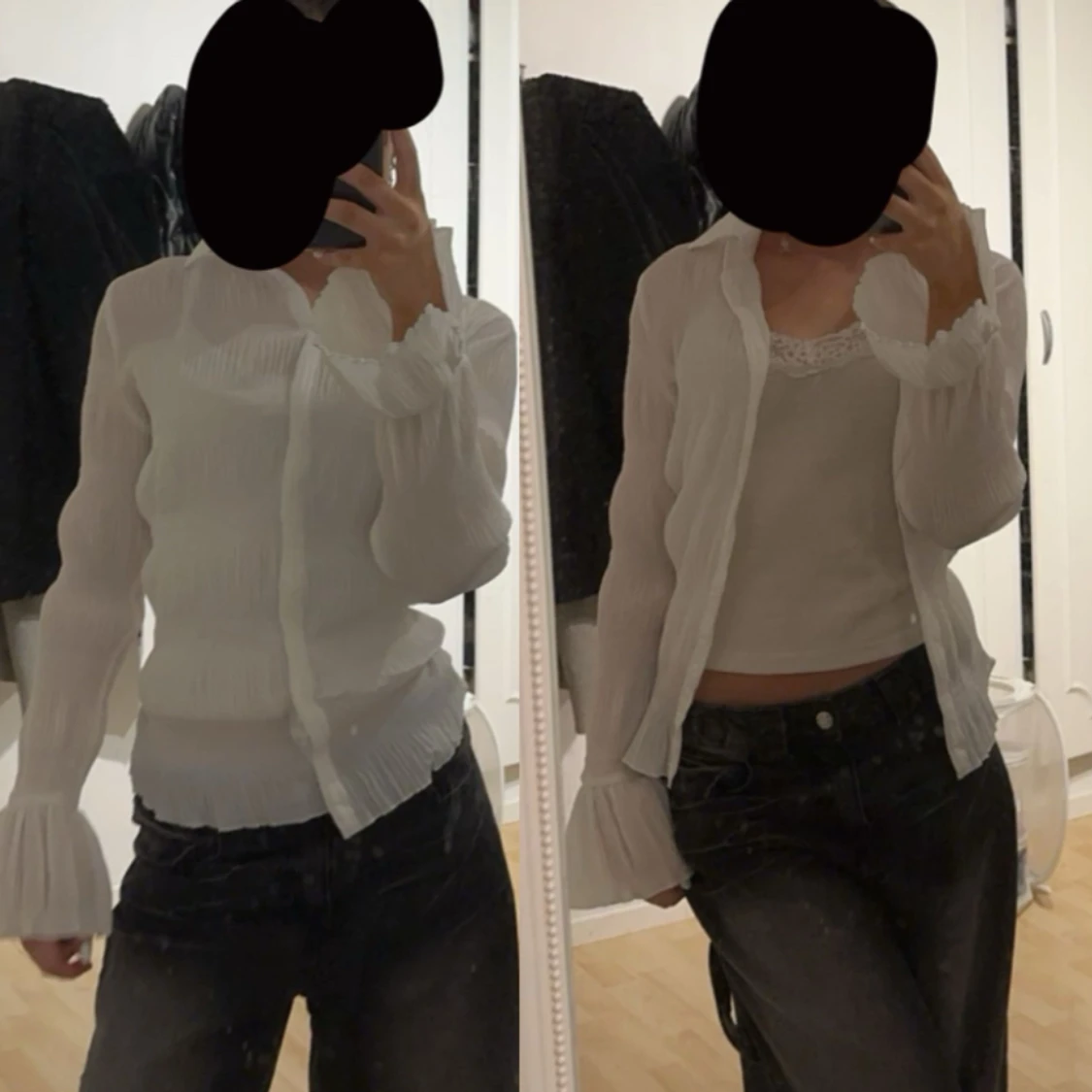 Super gullig vit skjorta / tröja - 90