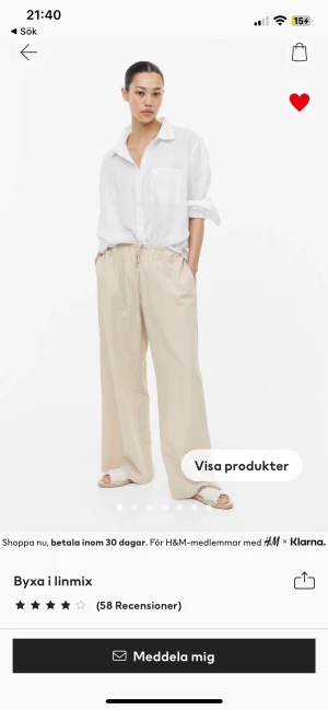 Linnebyxor HM - Beiga linnebyxor från HM, strl M