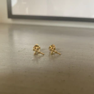 Örhängen kors guld - 24 karats guldplätterade örhängen från safira. Helt oanvända, inte ens prövade. Säljs då de aldrig kommit till användning. Originalpris 399 kr