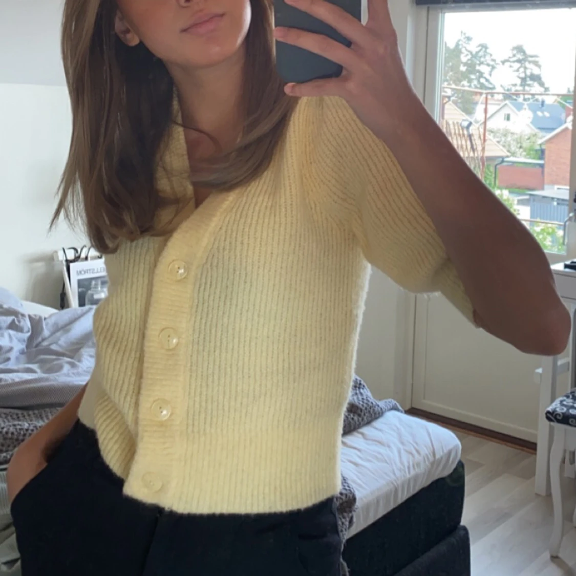 Trekvartsärmad kofta  - 90