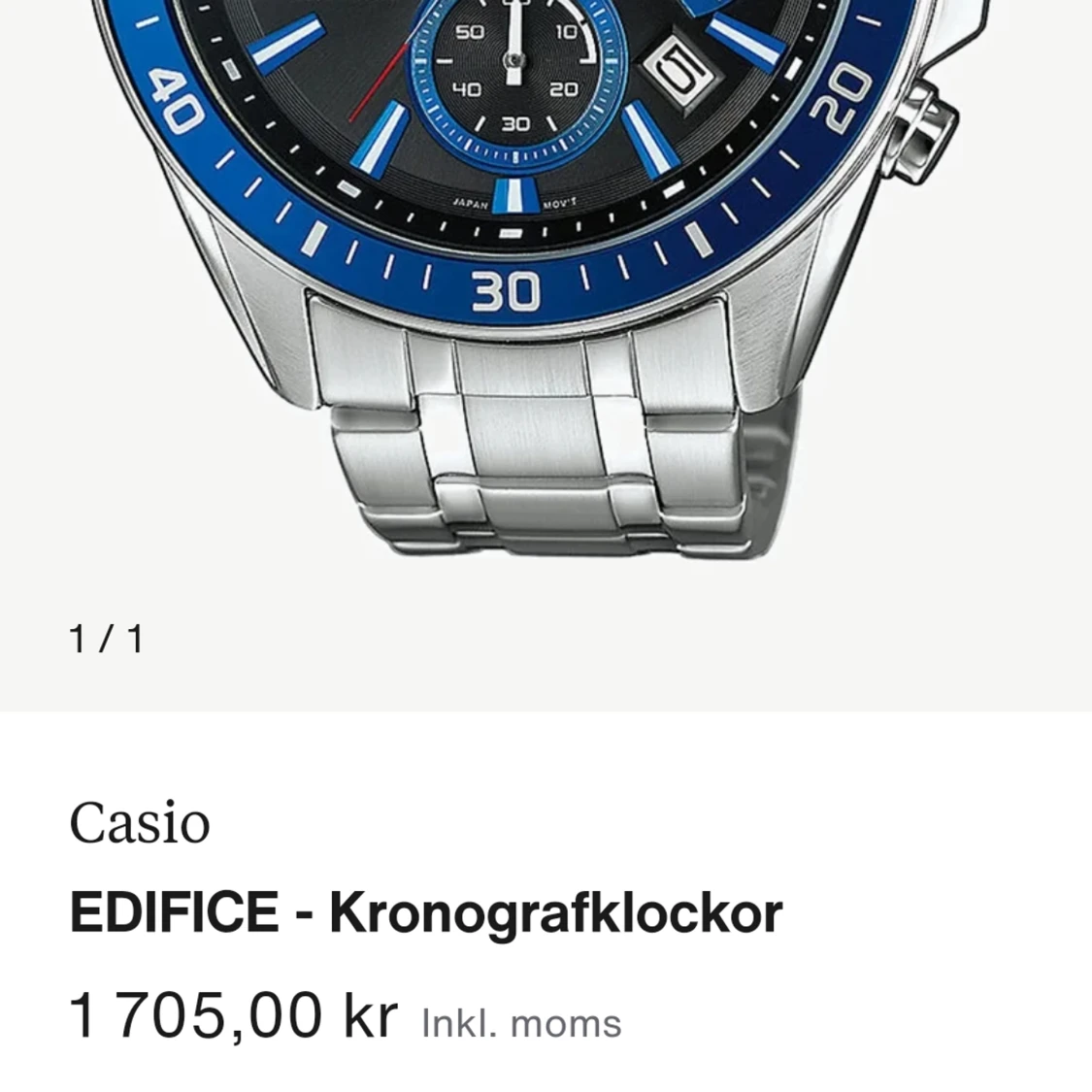 Edifice casio klocka