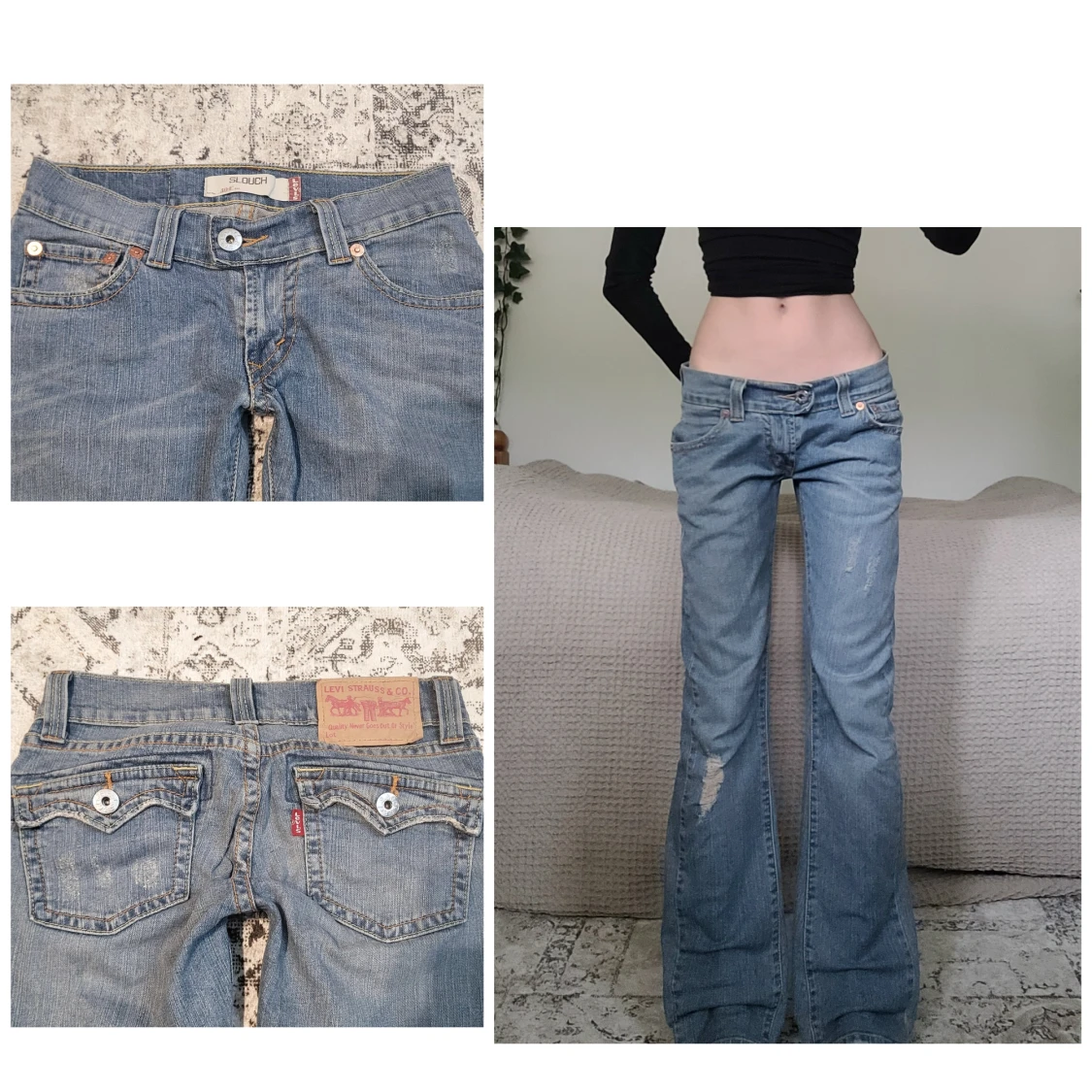 Lågmidjade jeans - 90