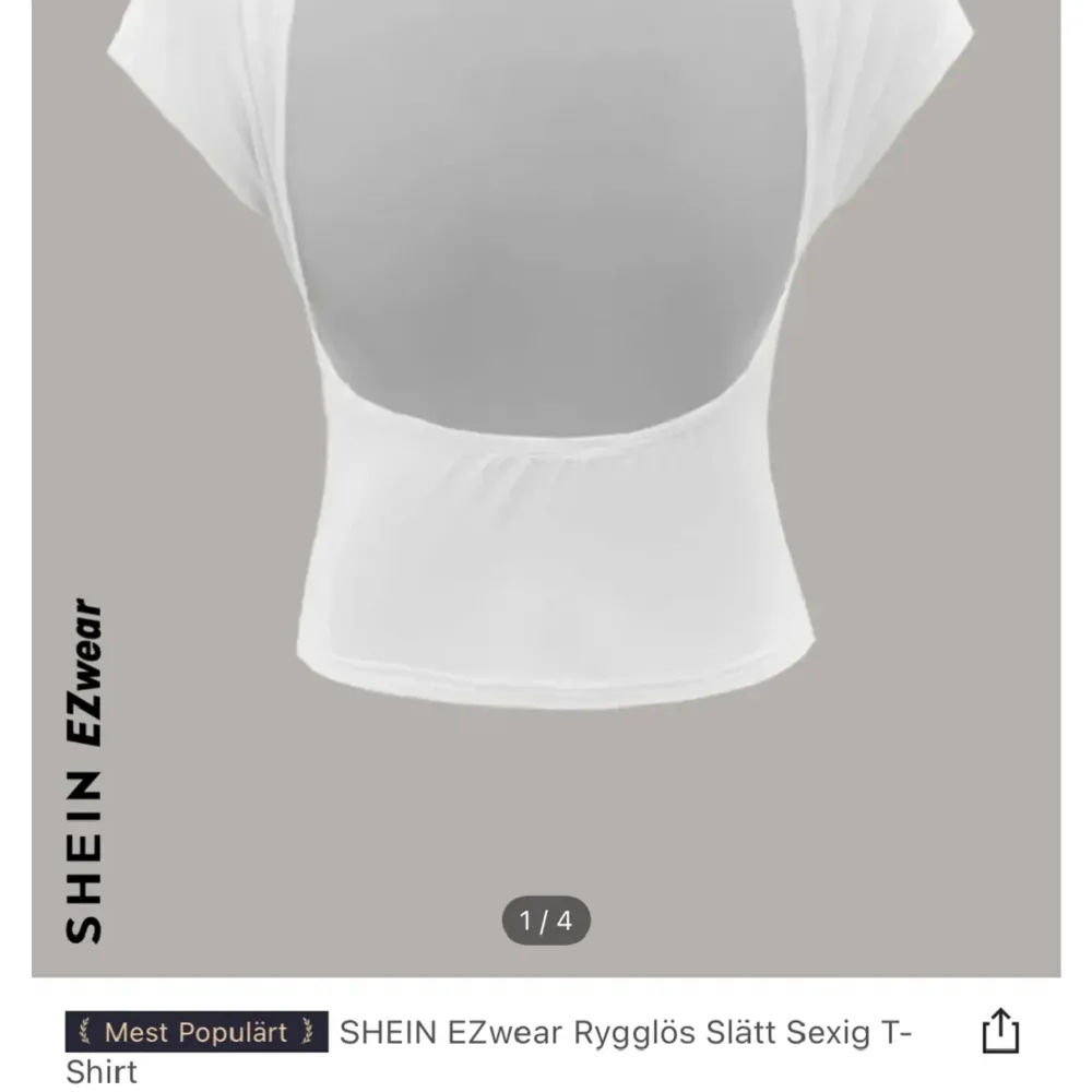 Säljer denna populära rygglösa tröjan i strlk M Aldrig använd . T-shirts.