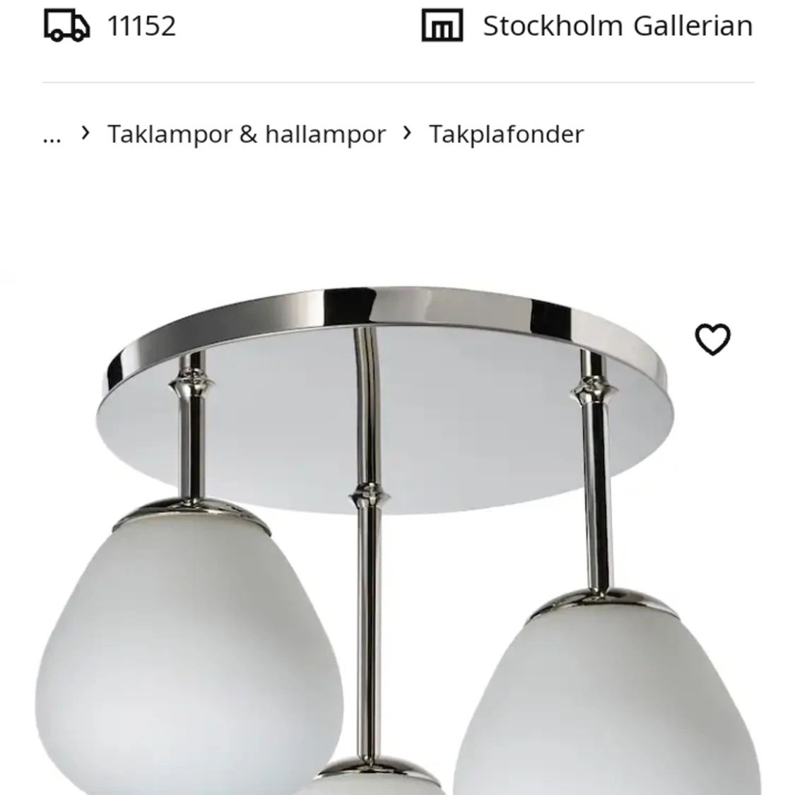 NYKÖPT ,OUPPACKAD DEJSA TAKLAMPA FRÅN IKEA  - 91
