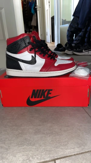 Jordan 1 high satin snake  - Storlek 42 (nypris 3400) Skick 8/10 ingår snören och box OBS pris kan diskuteras 