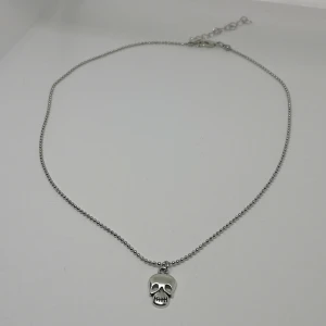 Halsband ~döskalle~ - Halsband gjort/designat av mig. Nytt/oanvänt. Längd: Ca 43 cm + ca 6 cm extra länk. (frakt: 15 kr för frimärke) 