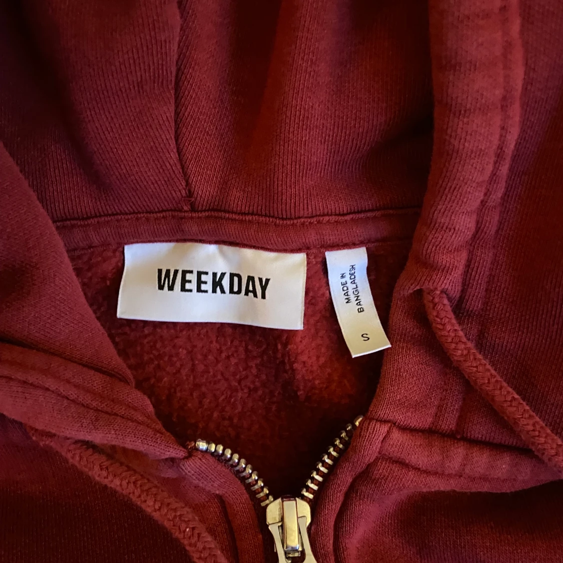 Oversized vinröd hoodie - 91