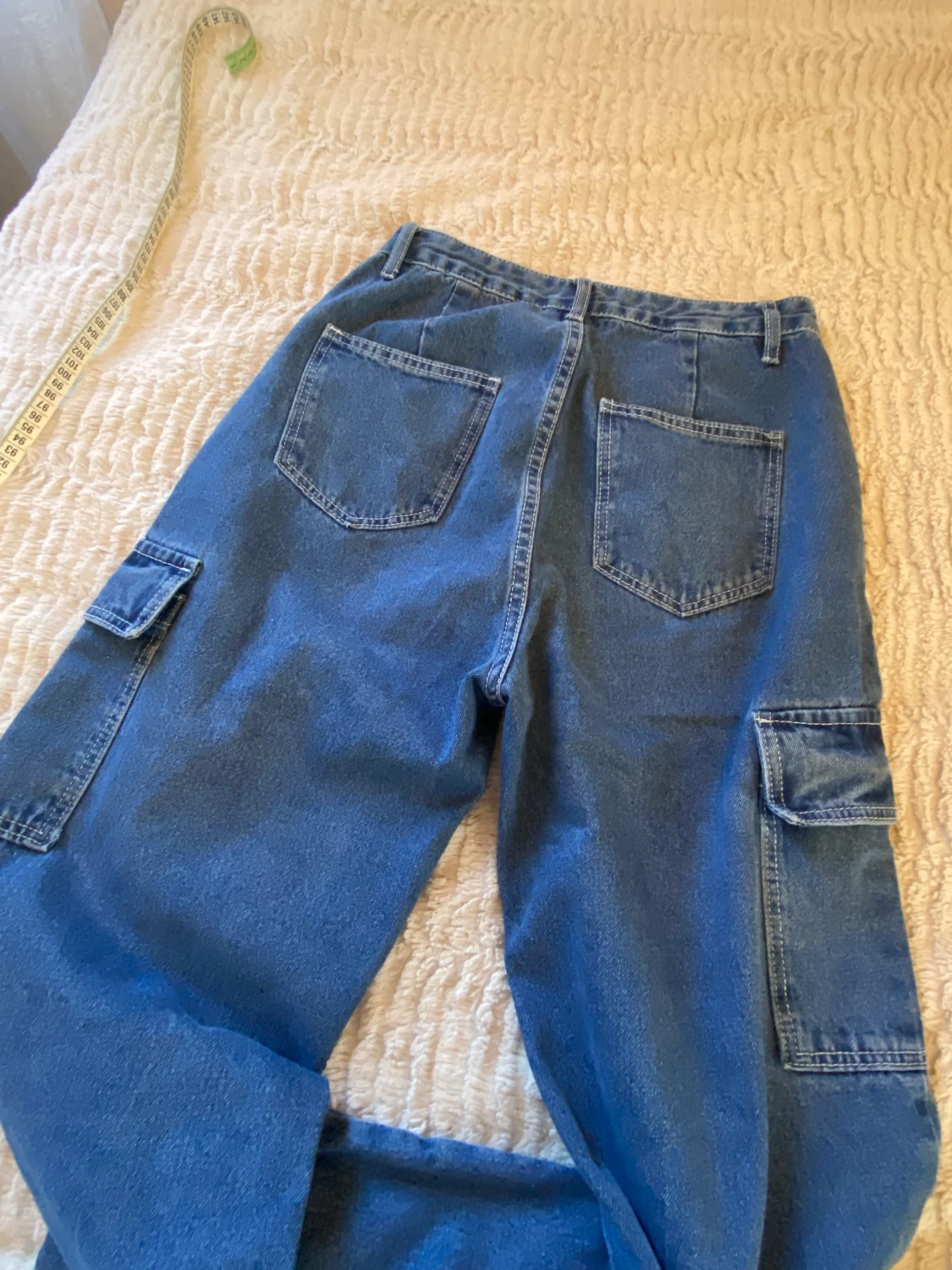 Blue cargo jeans - 90