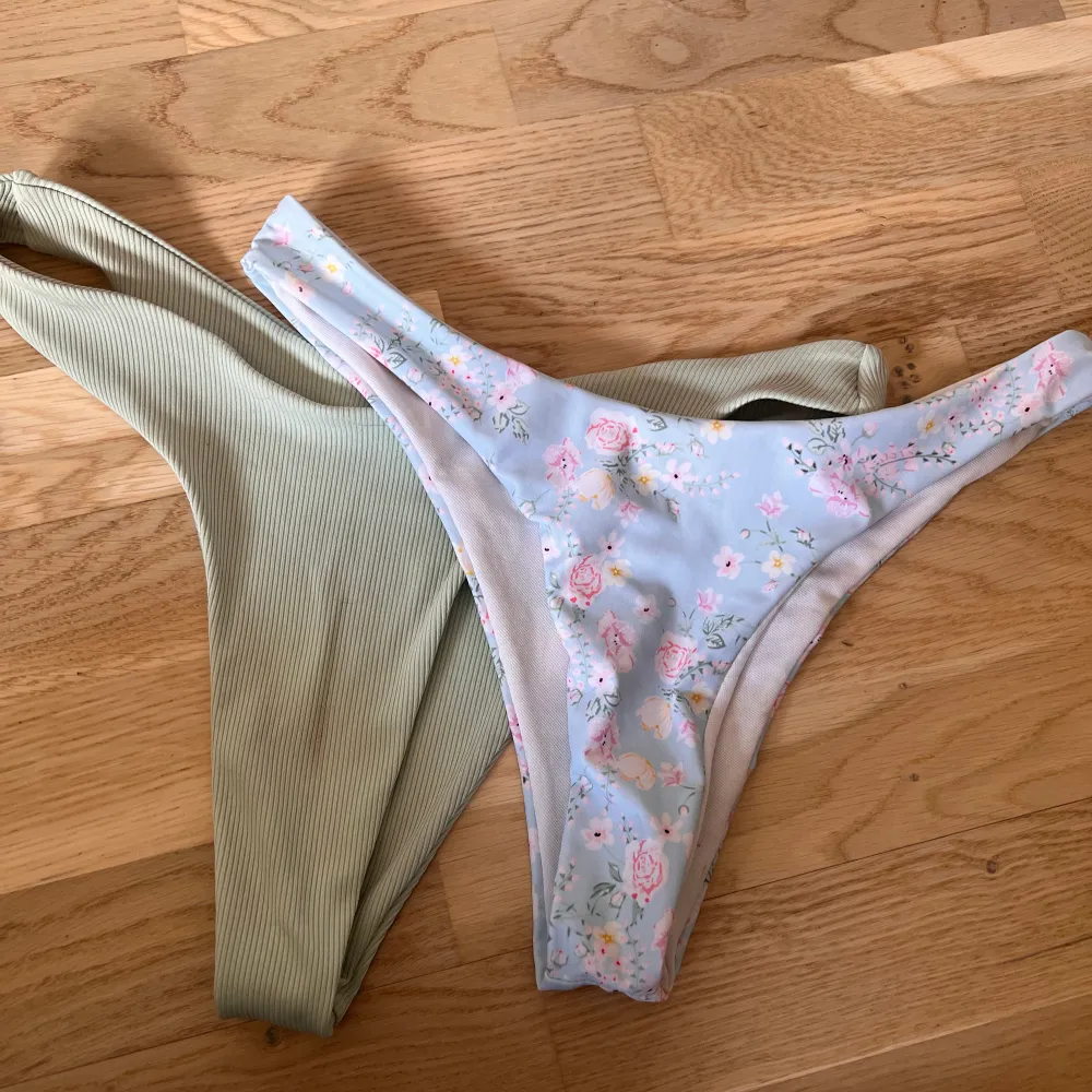 Bikini bottoms from Shein both in side M 60kr for BOTH. Shorts.