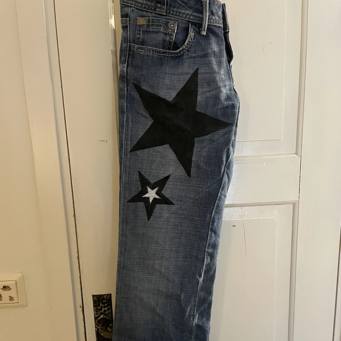 Så coola raka jeans med låg midja  - 91