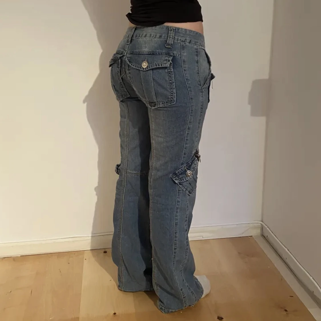 Lågmidjade cargojeans - 91