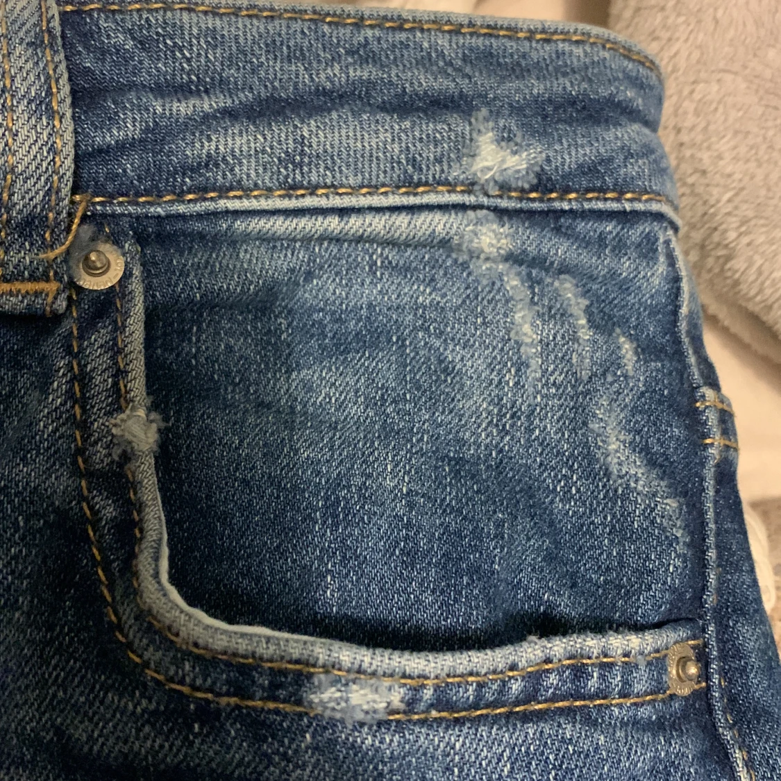 Blå raka jeans - 91