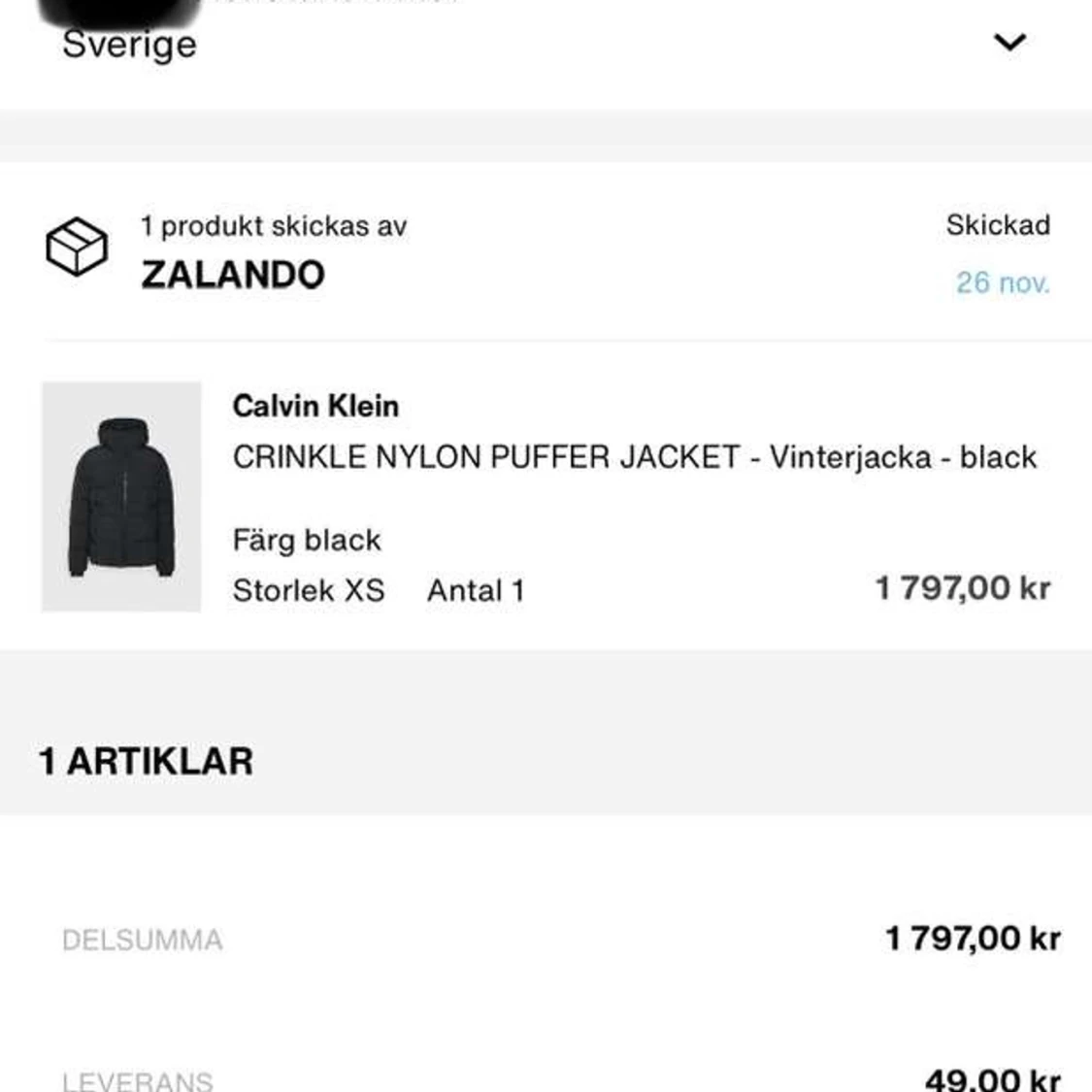 Calvinklein vinter jacka  - 91