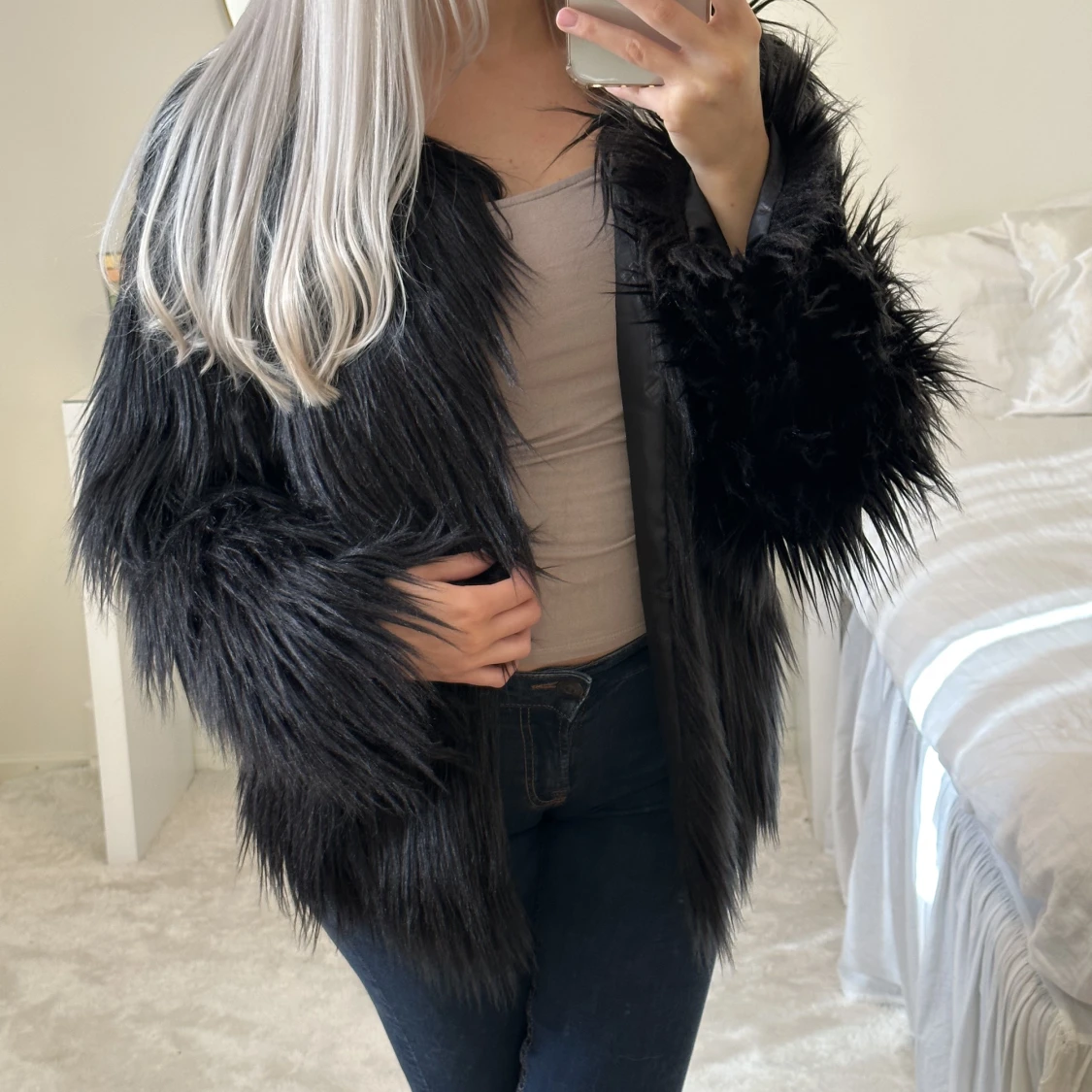 Fuskpäls jacka - 90