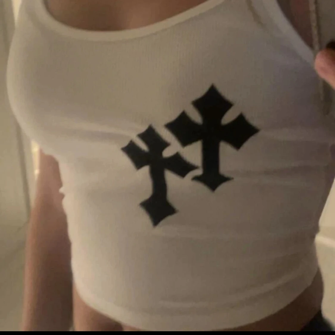 Vitt linne med kors - 91