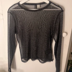 Glittrig genomskinlig långärmad  - En super snygg långärmad/blus som är väldigt glittrig och genomskinlig!🌟🌟perfekt till en festoutfit