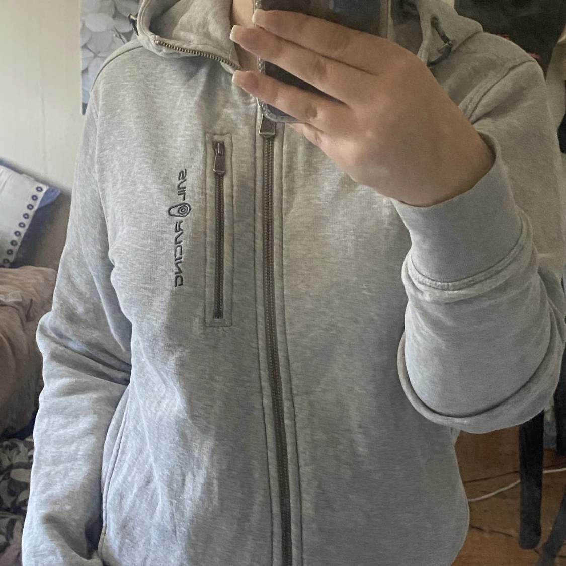 Grå sail racing hoodie  - 90