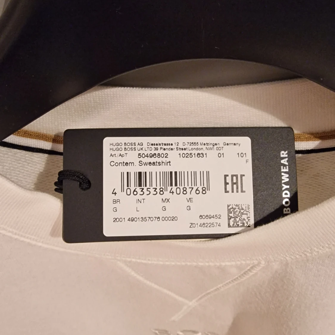 Hugo Boss Vit Sweatshirt i "L" - 91