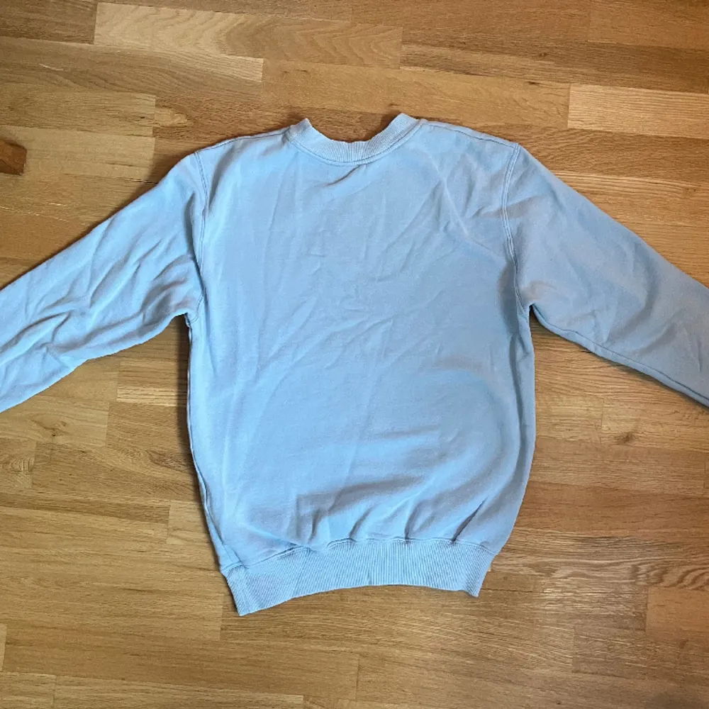Fiorucci sweatshirt med tryck framtill! strl S, ljusblå. Använd men i fint skick. . Tröjor & Koftor.