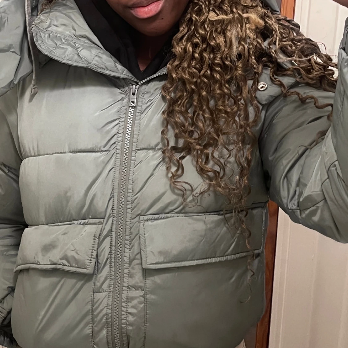 Blå kort pufferjacka - 90