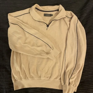 Vintage Tröja - Beige halfzip tröja