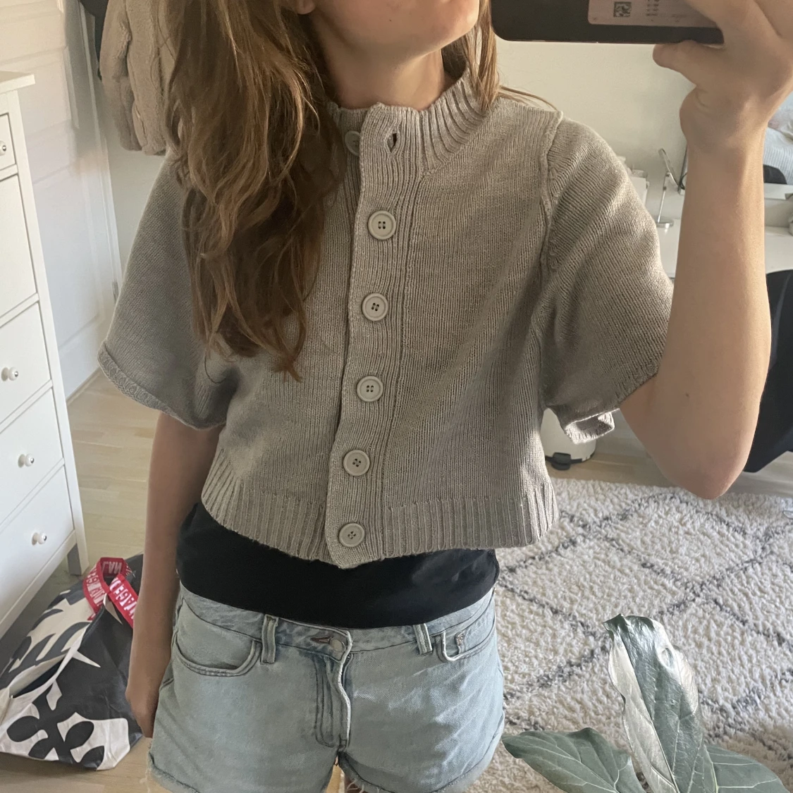 Trekvartsärmad kofta