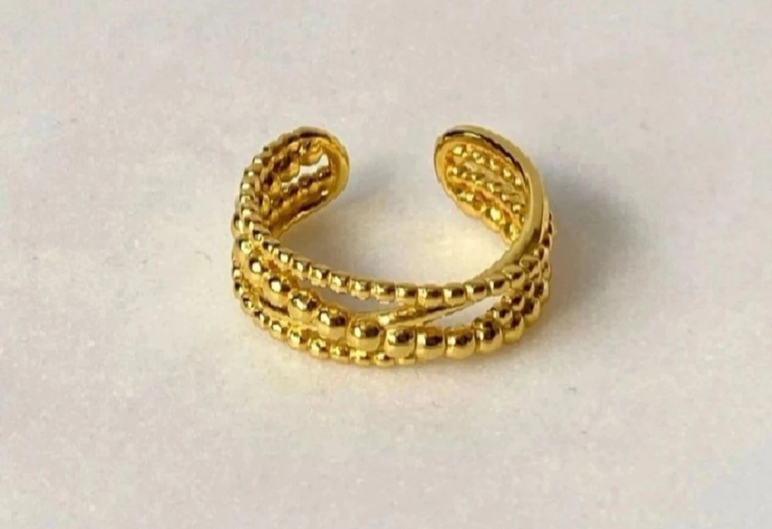 Smycken Ring Silver925 Guldpläterad