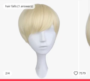 blond peruk - aldrig använt. kort blond peruk som passar till vardaglig användning eller cosplay. skickar via posten och skickar bildbevis, vill mest bara bli av med den.