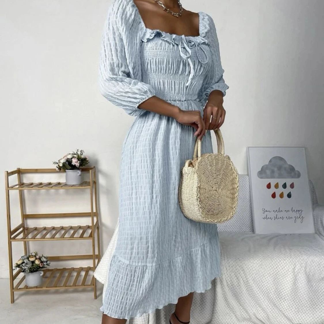 Blå sommarklänning