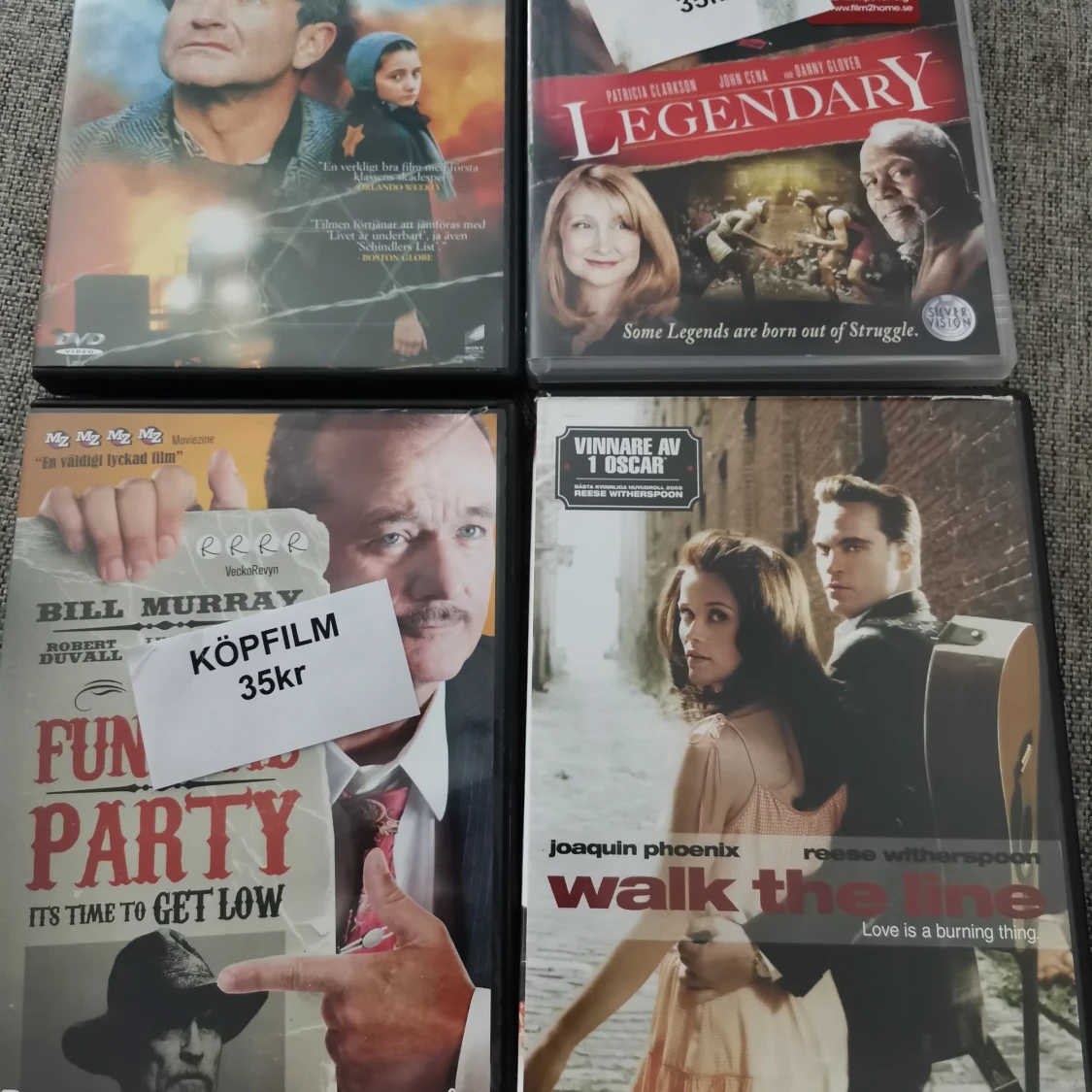 4 st dvd film blandat 10 kr st