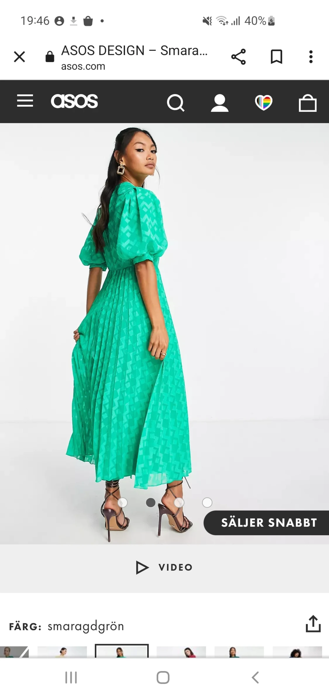 Superfin oanvänd klänning från ASOS - 90