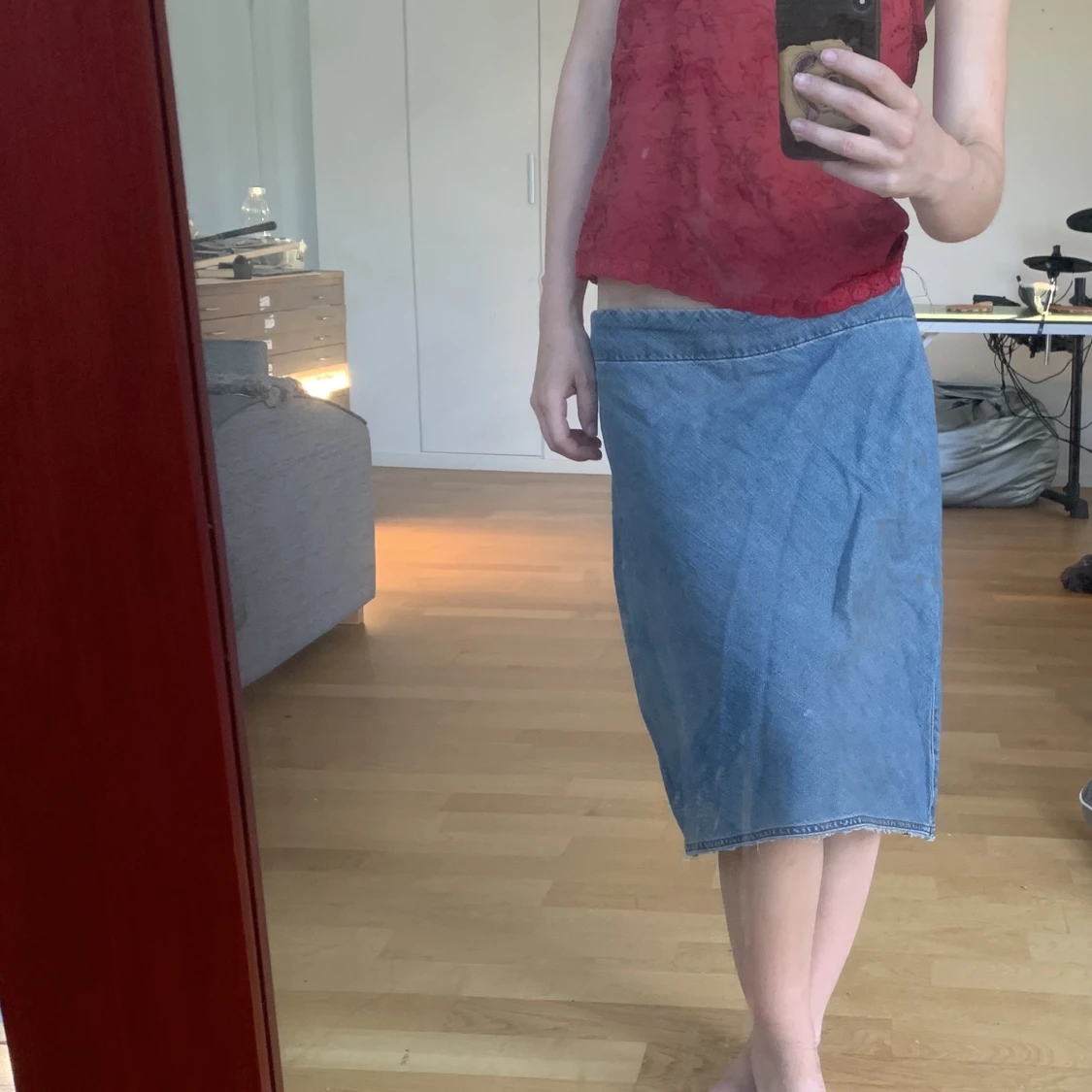 Halvlång jeanskjol - 91