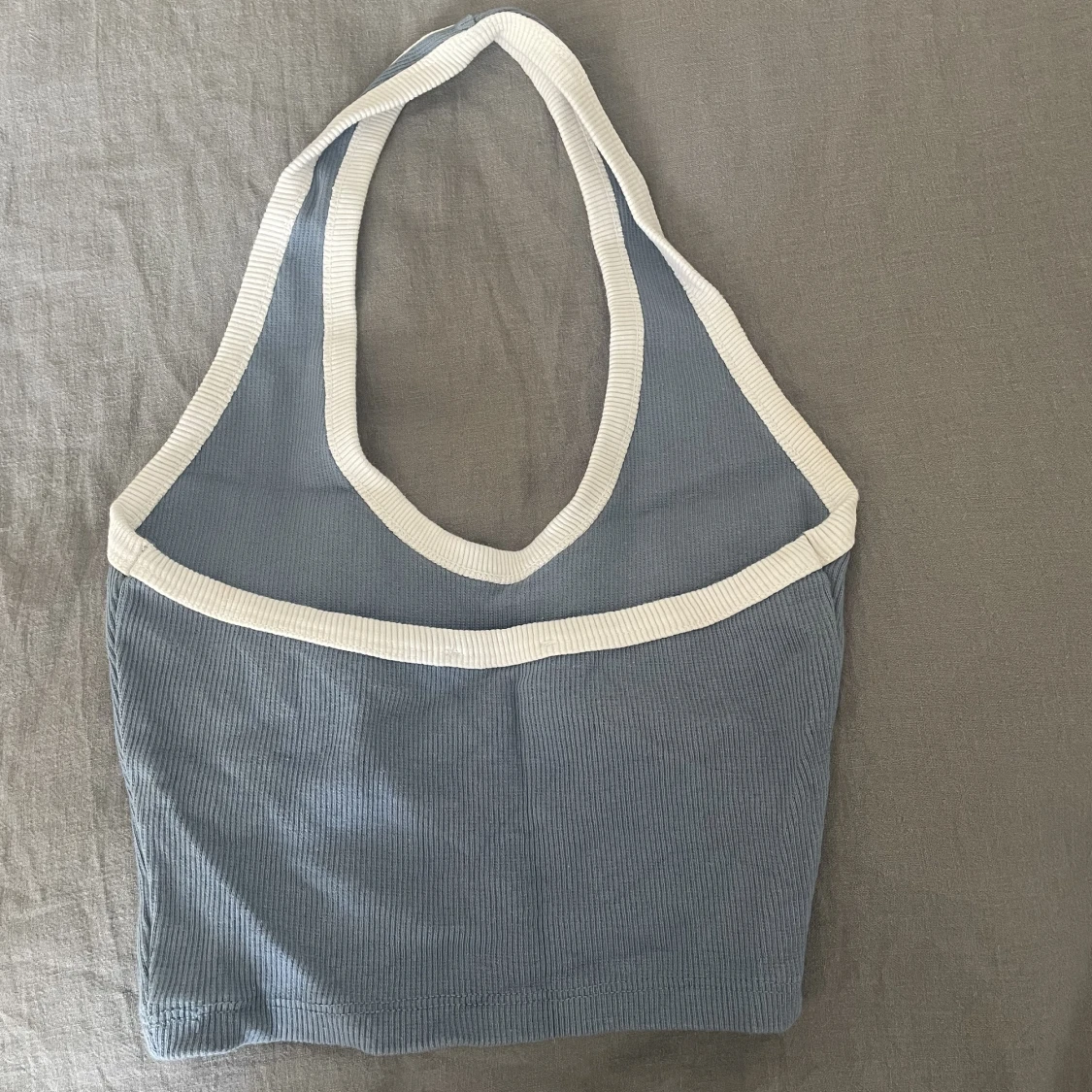 Blå halterneck topp - 90