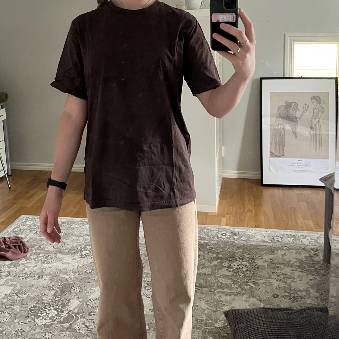 Brun oversize T-shirt  - 90