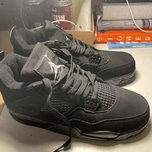 Oanvända Jordan 4 black cats strlk 41