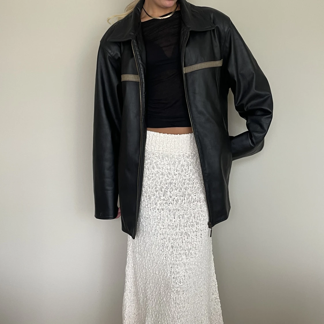 Oversized skinnjacka