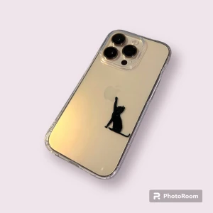 Katt IPhone 14 Pro Skal - Katt som rör iphonemärket.  Jättefin skick, iPhone 14 Pro.