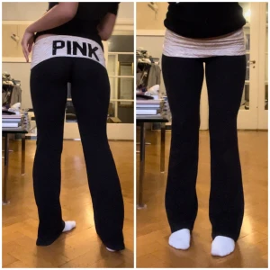 Yoga pants - Victoria secret’s fold over yoga pants. Baktrycket är i svarta paljetter. Några enstaka paljetter är lite snea. 