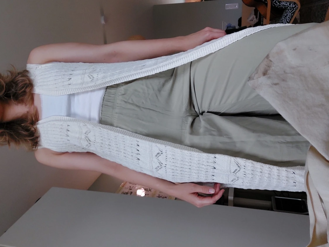 Lång virkad väst - 90