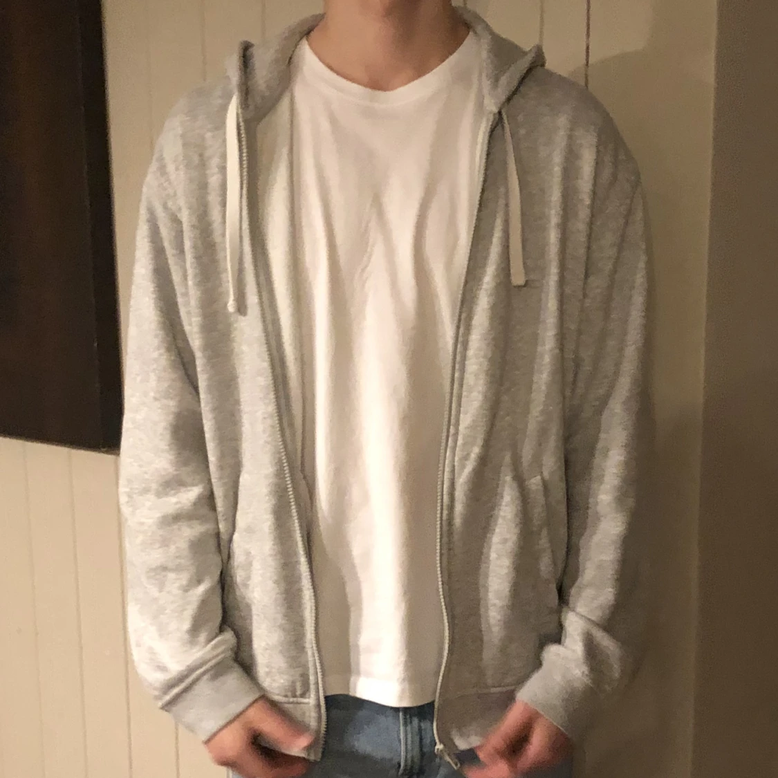 Grå zipertröja H&M