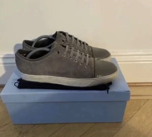 Lanvins - Ett par skitsnygga lanvins i färgen grå. Storlek 42-43 vilket motsvarar uk 8. Är slitna där hälen är men inga stora grejer. Kvitto  finns. 