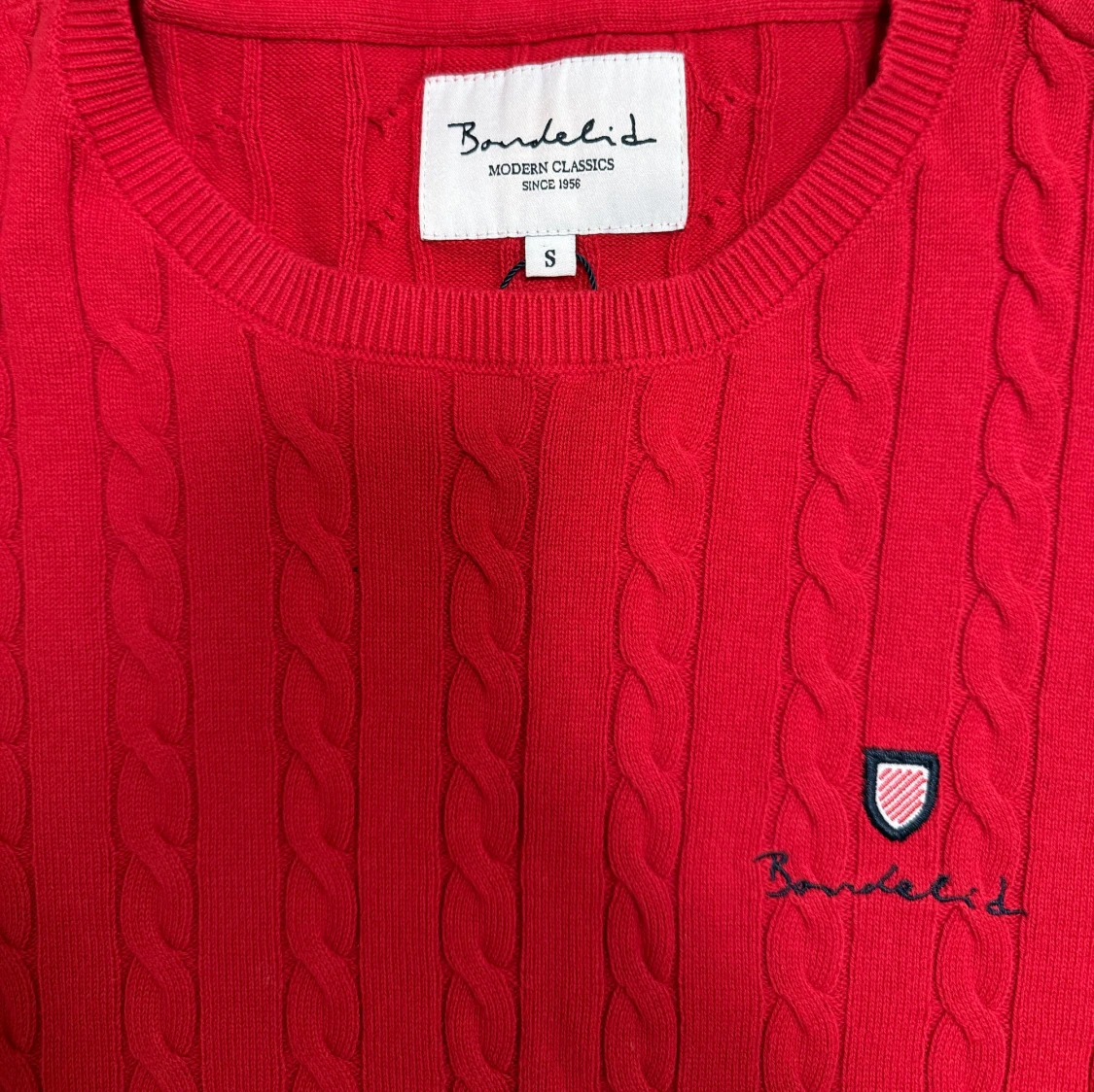 Röd stickad tröja från Bondelid - 2