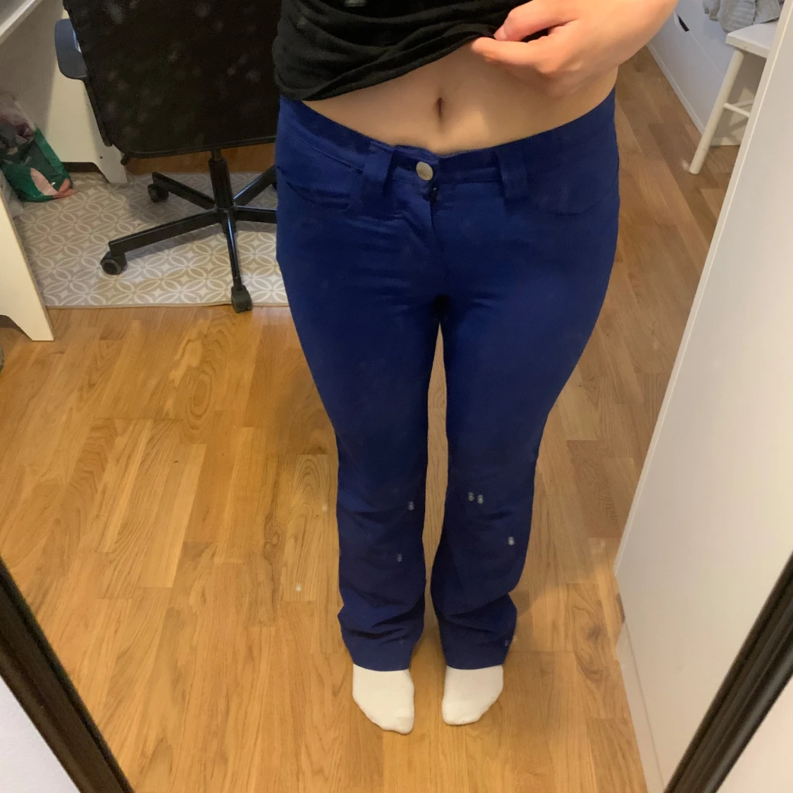Blåa kostymbyxor  - 90